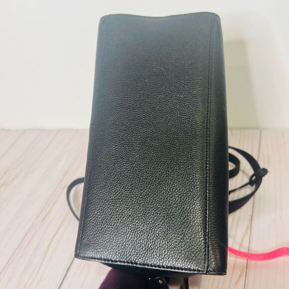 Kate Spade Grey Street Dominique Black Leather Satchel Purse Gold Hardware Tasse - Picture 15 of 15